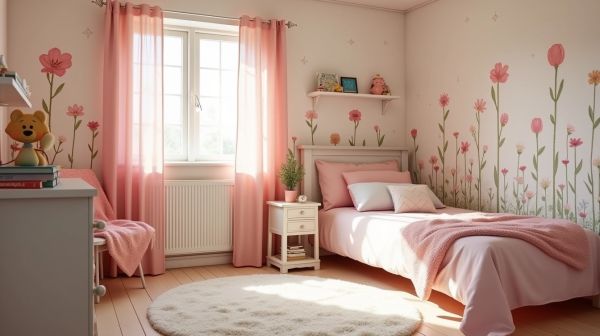 Transformez la chambre de votre fille avec du papier peint unique